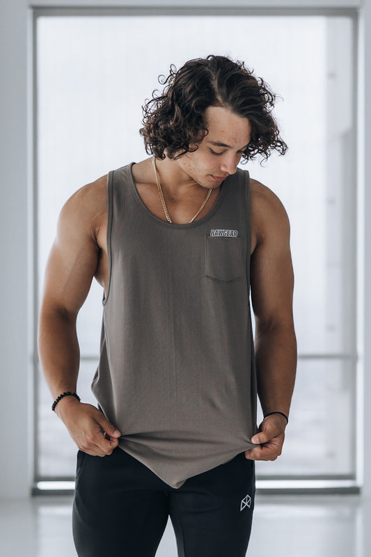 RAWGEAR Back Print Tank Top w/ Pocket - RG314